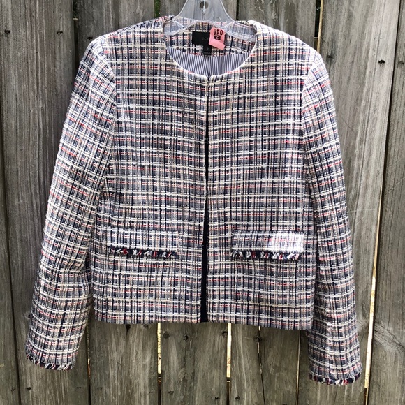 J.Crew Jacket in Lightweight Tweed Fringe